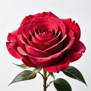 火红色玫瑰花枝摄影图片