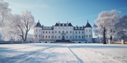 冬季欧式城堡建筑摄影图片