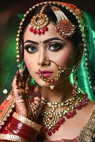 传统印度服饰妆容美女写真图片