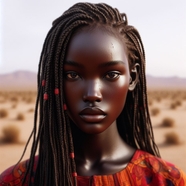 非洲草原脏脏辫黑人美女图片