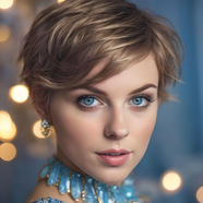 俄罗斯美女时尚短发发型图片