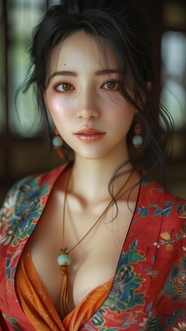 亚洲性感日本和服美女写真摄影图片