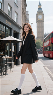 亚洲美女欧美街头时尚街拍图片