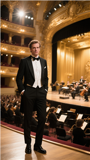 欧美交响乐团帅哥摄影图片