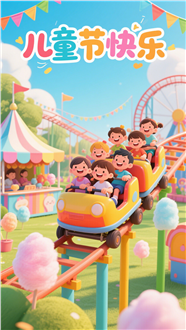 游乐园儿童节主题海报图片