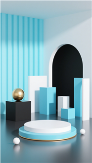 3D渲染光影质感电商产品场景图片