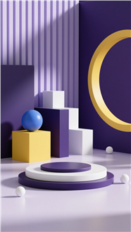 紫色风格电商场景图片设计