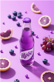 蓝莓味夏日水果气泡水饮料图片