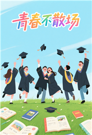 卡通插画风格毕业季海报图片