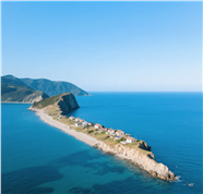 蓝色天空大海海岛山水风光图片