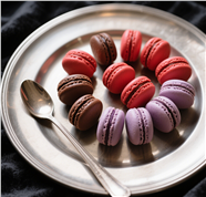 彩色马卡龙摆拍摄影图片