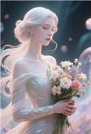 欧美空灵氛围感美女3D渲染图片