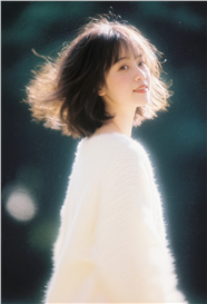 清新素雅梨花头美女写真摄影图片