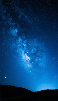 唯美梦幻蓝色星空摄影图片