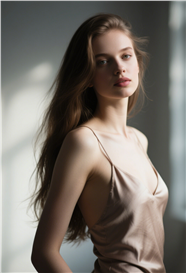 性感俄罗斯吊带裙美女摄影图片