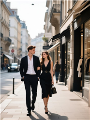 欧美街头时尚帅哥美女情侣街拍图片