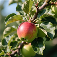 苹果树上挂着两个苹果图片