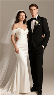 优雅气质风格欧美夫妇婚纱摄影图片