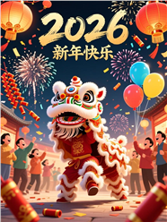 2026年新年快乐海报图片
