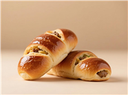 肉馅面包美食摄影图片