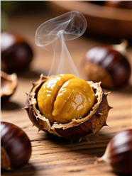 香甜软糯板栗摄影图片