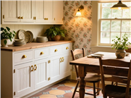 白色实木橱柜家居摄影图片