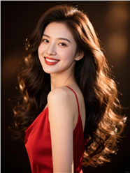 回眸一笑长卷发美女写真图片