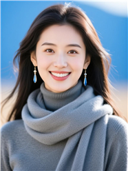 长发飘飘戴耳坠的美女图片