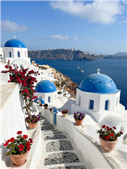 圣托里尼海岛建筑摄影图片