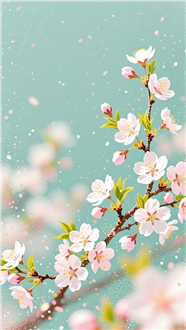 小清新油画颗粒质感花卉图片