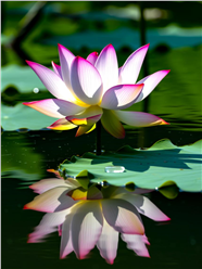 夏日荷塘盛开得粉色荷花图片