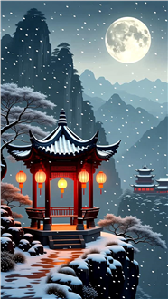 中式古风风格画作图片