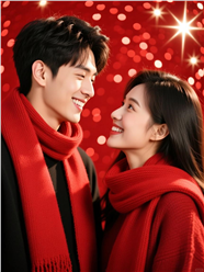 新年氛围感情侣写真图片