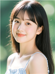 清纯素颜长发美女肖像摄影图片