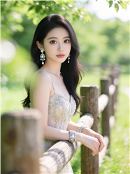 性感吊带高定裙装美女写真图片