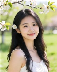 春日清纯甜美女生写真图片