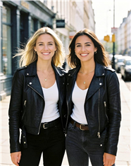 欧美街头姐妹花写真摄影图片