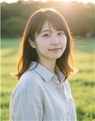 日系清新棉麻衬衫美女写真图片