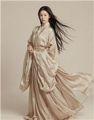 绸缎古风面料服饰美女写真图片