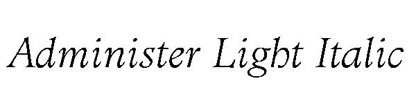 Administer Light Italic