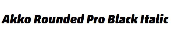 Akko Rounded Pro Black Italic