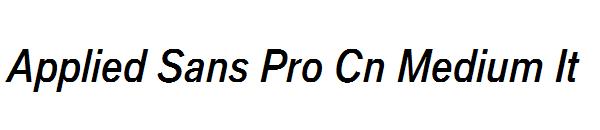 Applied Sans Pro Cn Medium It