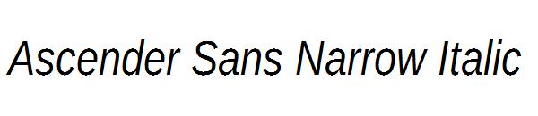Ascender Sans Narrow Italic