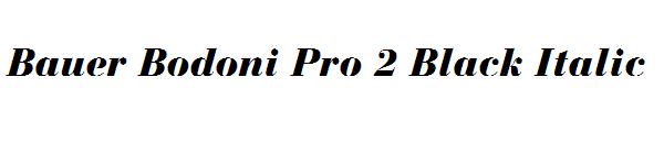 Bauer Bodoni Pro 2 Black Italic