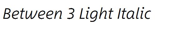 Between 3 Light Italic