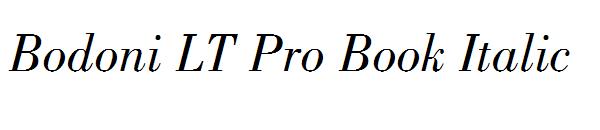 Bodoni LT Pro Book Italic