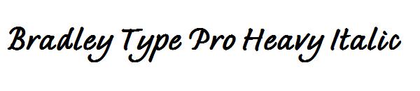 Bradley Type Pro Heavy Italic