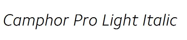 Camphor Pro Light Italic