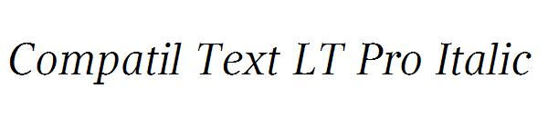 Compatil Text LT Pro Italic
