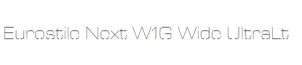 Eurostile Next W1G Wide UltraLt